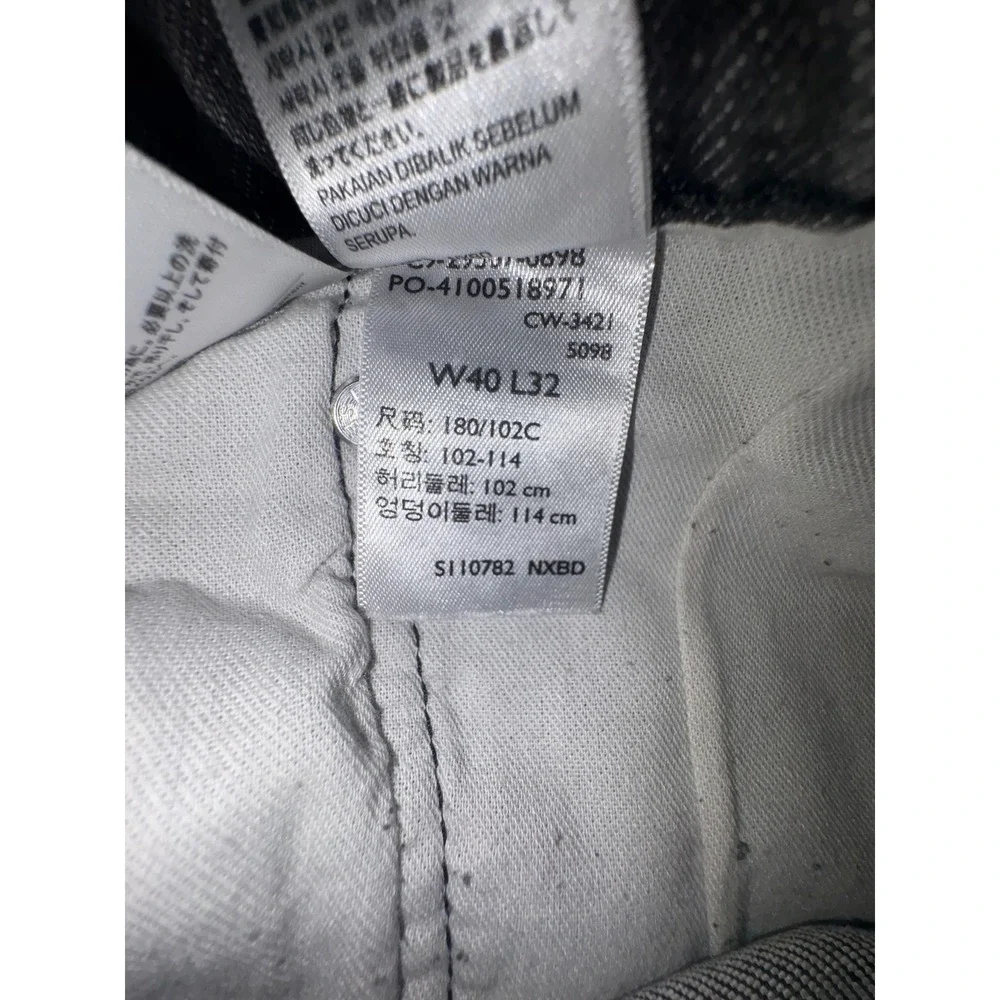 (A8) Levis 502 Regular Fit Tapered Grey Denim Jeans Mens 40x32 Gray Wash